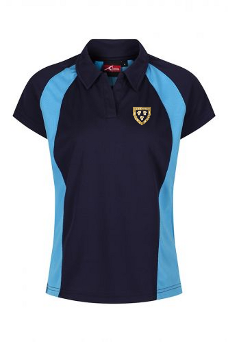 Navy and Sky PE Polo with West Kirby Logo – WKGS Shop